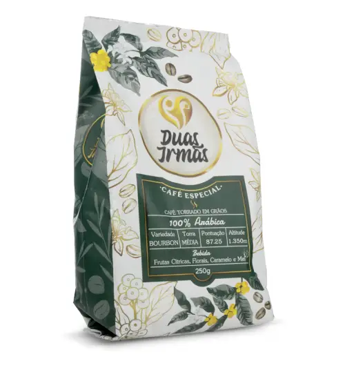 café bourbon torrado em grãos